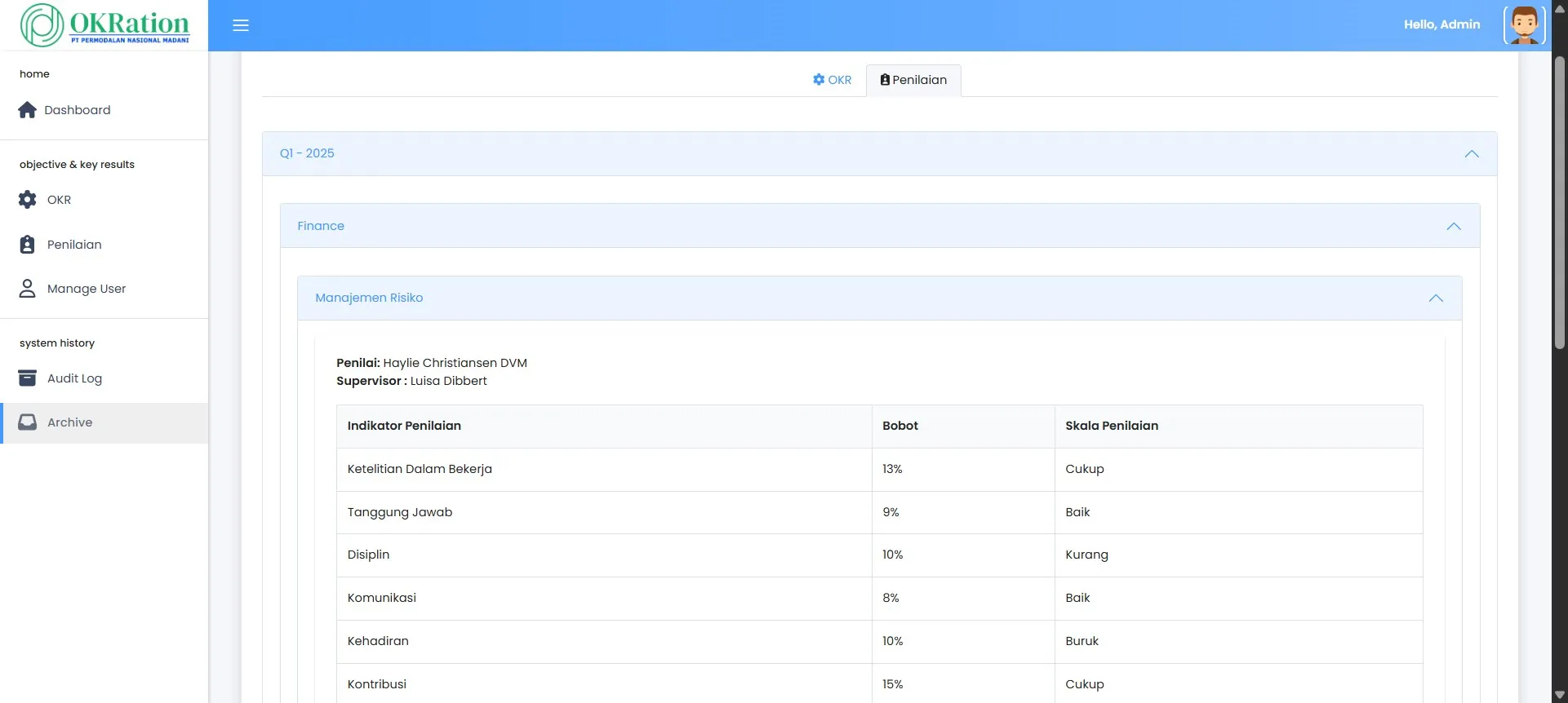 Manage OKR